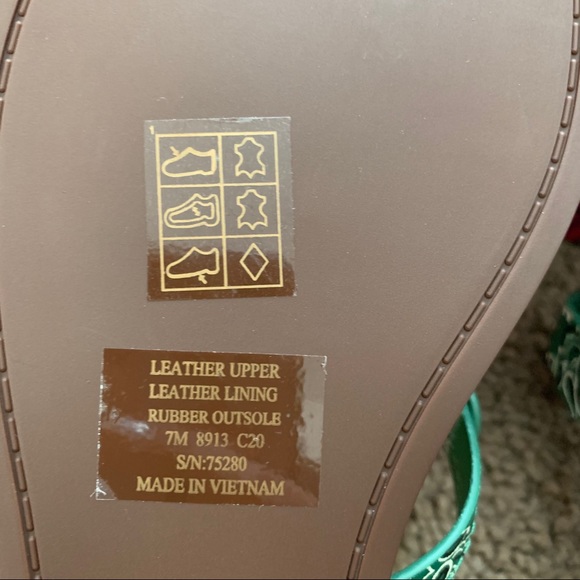 NEW 6.5 Tory Burch Miller Bandana Sandals Green - Picture 6 of 13